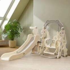 Kid Slide Swing Set Basketball Hoop Indoor Outdoor Playground Activity Centre -Baby Products Shop 8