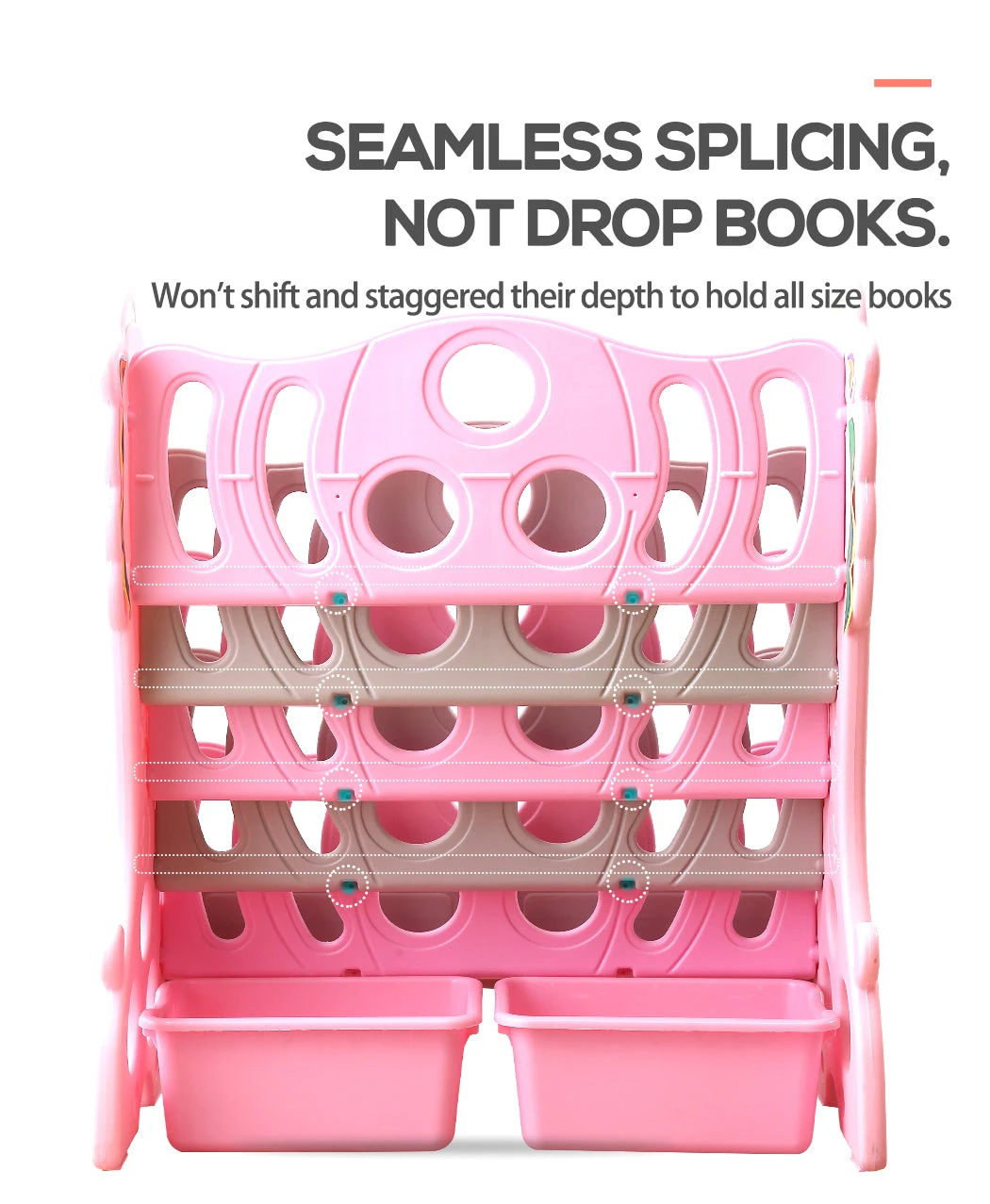 Kids Bookshelf Bookcase Magazine Rack Organiser Shelf Children Pink 12 Kids Bookshelf Bookcase Magazine Rack Organiser Shelf Children Pink - Image 10