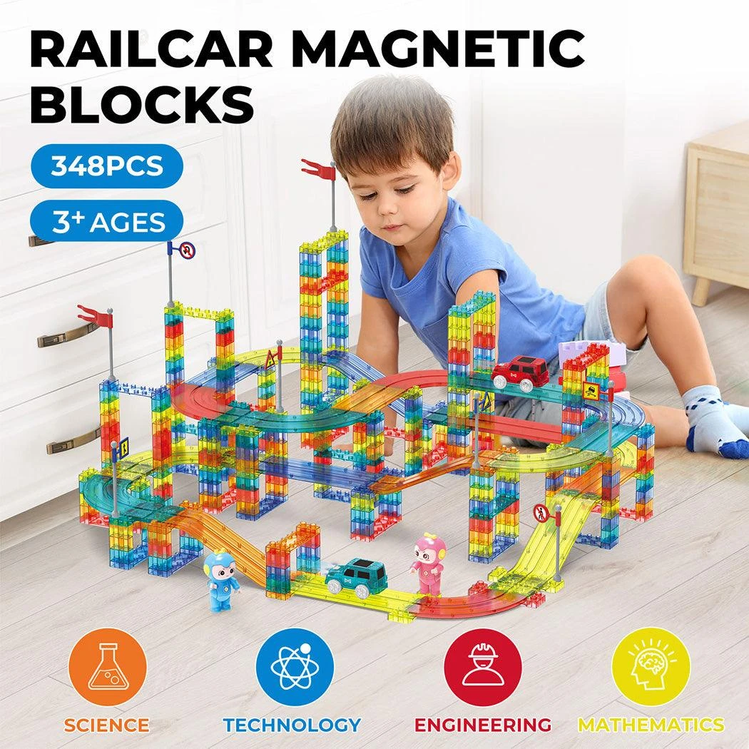 Kids Magnetic Tiles Blocks Railcar Building Educational Toys Children Gift Play 5 Kids Magnetic Tiles Blocks Railcar Building Educational Toys Children Gift Play - Image 3