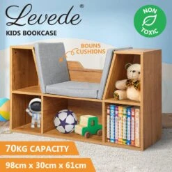 Kids' Bookshelf With Seat & Toy Storage Boxes 14 Kids' Bookshelf With Seat & Toy Storage Boxes -Baby Products Shop Kids Bookshelf with Seat