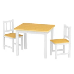 Kids Table And Chairs Set Wooden Study Play Desk Children Activity 3PCS