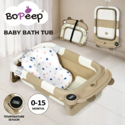 Foldable Baby Bathtub – With Thermometer & Cushion -Baby Products Shop WP00 fa38776f 1da6 4fb6 bd9d ea7081c1e704