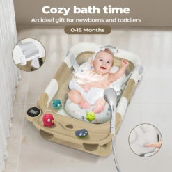 Foldable Baby Bathtub – With Thermometer & Cushion -Baby Products Shop WP01 3c9543cd 81a5 44dd 9114 4db514fa229a