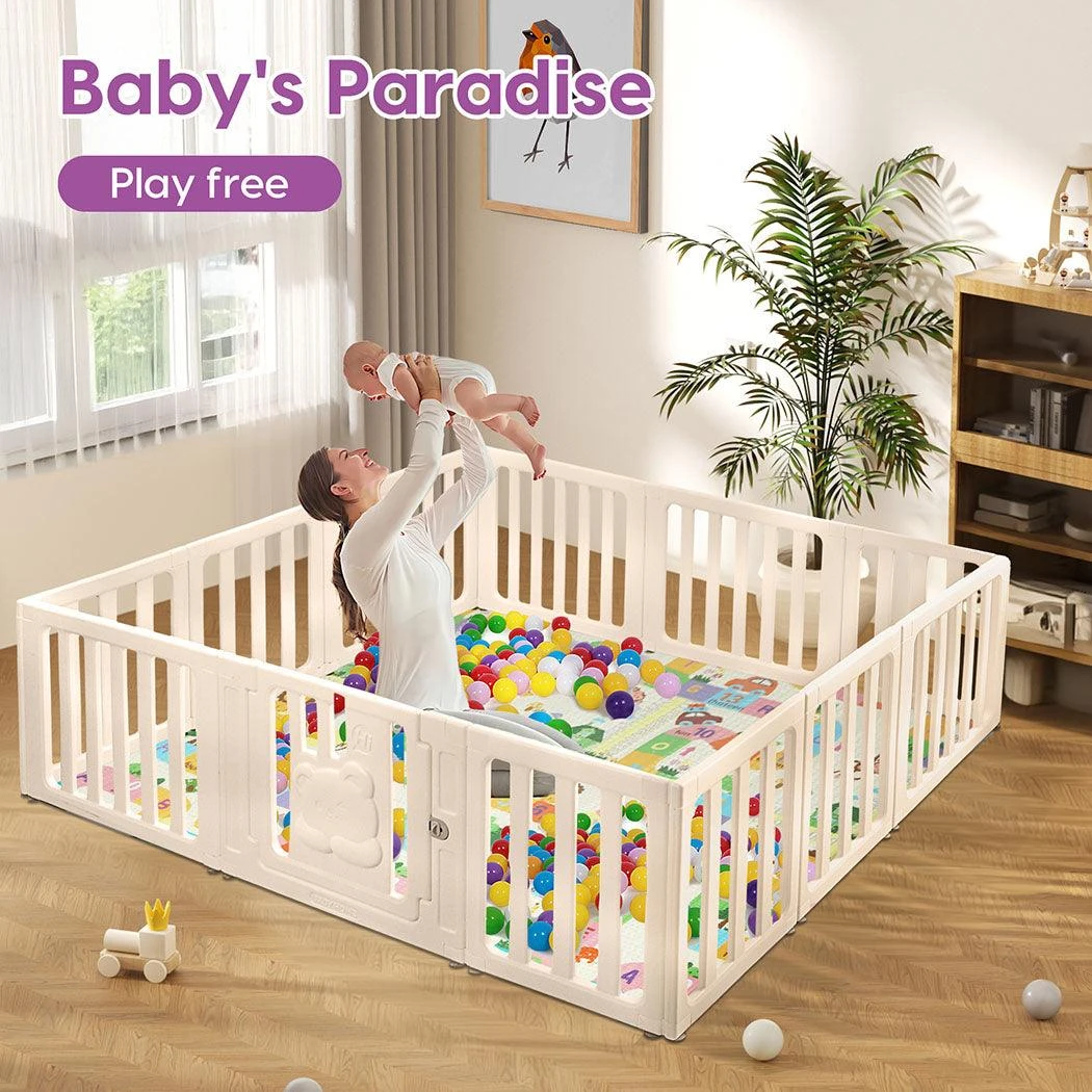 Kids Playpen Baby Safety Gate With Lock Toddler Play Game Toy 9 Kids Playpen Baby Safety Gate With Lock Toddler Play Game Toy - Image 7