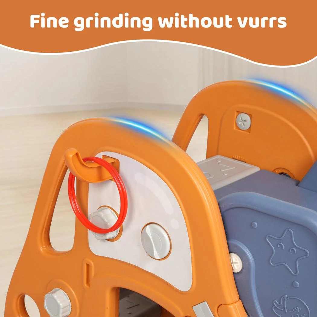 Kid Slide Set Basketball Hoop Indoor Outdoor Playground Activity Center 13 Kid Slide Set Basketball Hoop Indoor Outdoor Playground Activity Center - Image 11