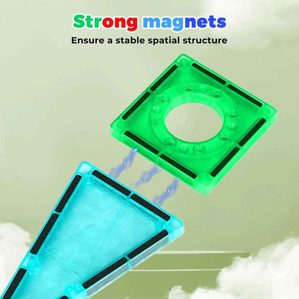 Kids Magnetic Tiles Blocks Dinosaur Building Educational Toys Children Gift Play 16 Kids Magnetic Tiles Blocks Dinosaur Building Educational Toys Children Gift Play - Image 14