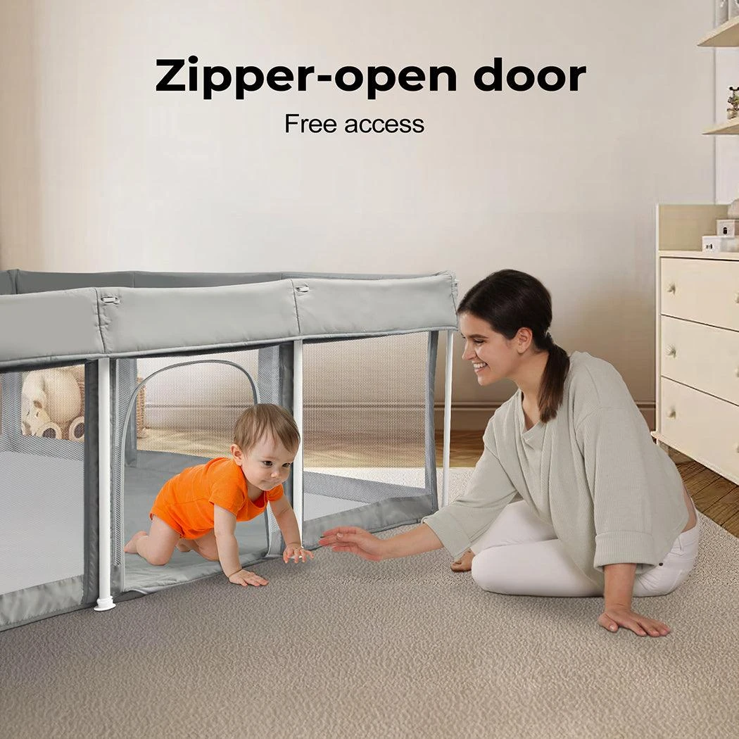 Kids Playpen Pop-up Foldable Baby Safety Mesh Fence Toddler Play Center 13 Kids Playpen Pop-up Foldable Baby Safety Mesh Fence Toddler Play Center - Image 11