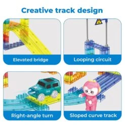 Kids Magnetic Tiles Blocks Railcar Building Educational Toys Children Gift Play 38 Kids Magnetic Tiles Blocks Railcar Building Educational Toys Children Gift Play -Baby Products Shop WP05