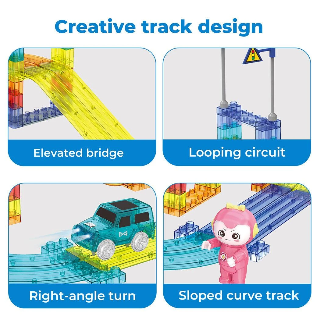 Kids Magnetic Tiles Blocks Railcar Building Educational Toys Children Gift Play 19 Kids Magnetic Tiles Blocks Railcar Building Educational Toys Children Gift Play - Image 17