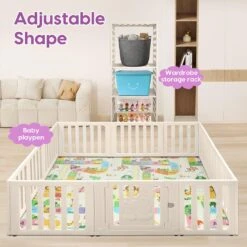 Kids Playpen Baby Safety Gate With Lock Toddler Play Game Toy 33 Kids Playpen Baby Safety Gate With Lock Toddler Play Game Toy -Baby Products Shop WP05 1