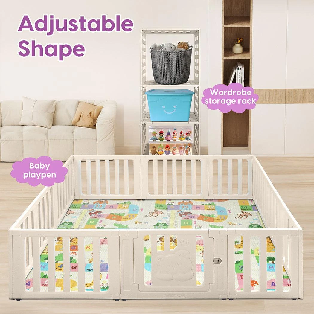 Kids Playpen Baby Safety Gate With Lock Toddler Play Game Toy 14 Kids Playpen Baby Safety Gate With Lock Toddler Play Game Toy - Image 12