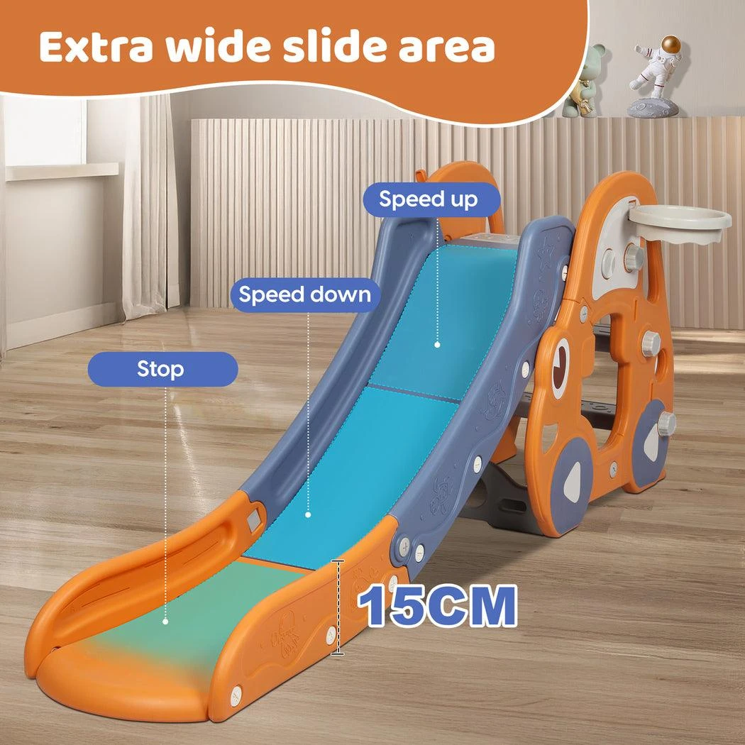 Kid Slide Set Basketball Hoop Indoor Outdoor Playground Activity Center 17 Kid Slide Set Basketball Hoop Indoor Outdoor Playground Activity Center - Image 15