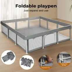 Kids Playpen Pop-up Foldable Baby Safety Mesh Fence Toddler Play Center 23 Kids Playpen Pop-up Foldable Baby Safety Mesh Fence Toddler Play Center -Baby Products Shop WP05 1 9086c1b1 3e0a 41a5 b2e1 156fe011ace3