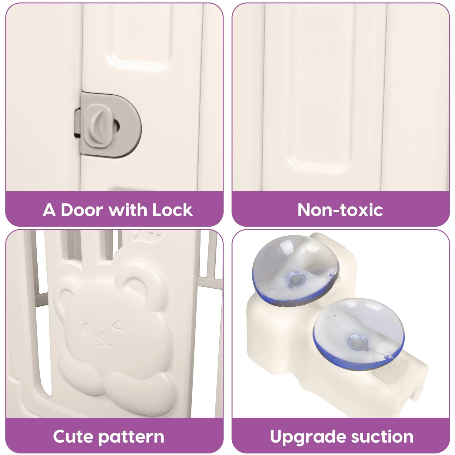 Kids Playpen Baby Safety Gate With Lock Toddler Play Game Toy 17 Kids Playpen Baby Safety Gate With Lock Toddler Play Game Toy - Image 15