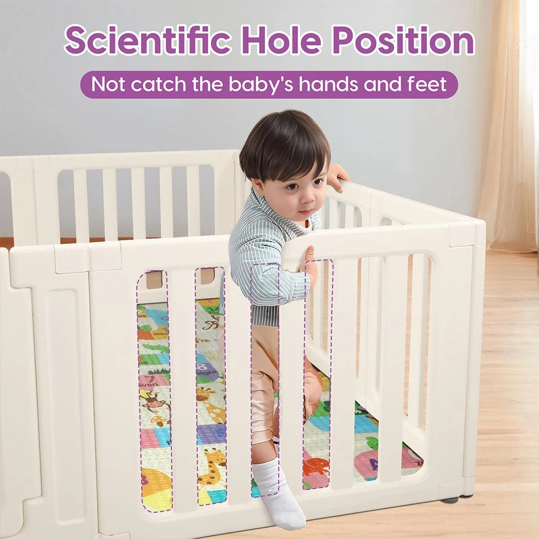 Kids Playpen Baby Safety Gate With Lock Toddler Play Game Toy 16 Kids Playpen Baby Safety Gate With Lock Toddler Play Game Toy - Image 14