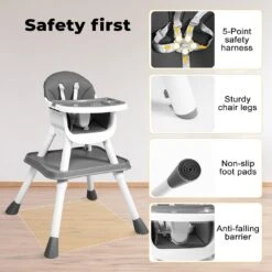 Baby High Chair 8-In-1 Removable Seat And Trays Eat Play Learn Table -Baby Products Shop WP06 b3bb40c2 e716 4d7a 9c50 1b21aae69b07