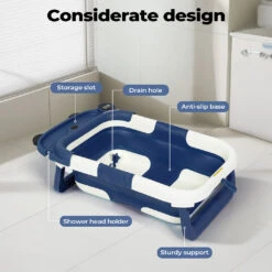 Foldable Baby Bathtub – With Thermometer & Cushion -Baby Products Shop WP06 ef136e35 be12 4e51 ad30 60d346f85ec8