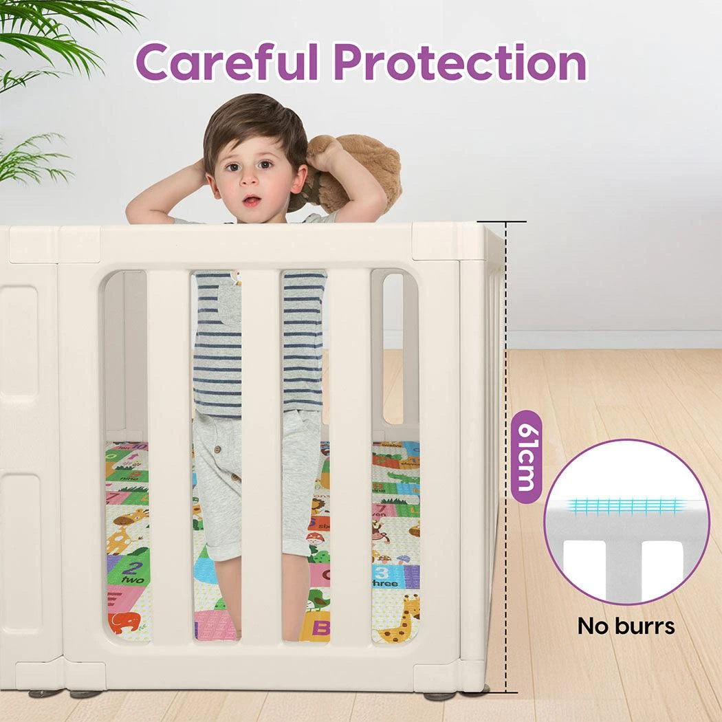 Kids Playpen Baby Safety Gate With Lock Toddler Play Game Toy 19 Kids Playpen Baby Safety Gate With Lock Toddler Play Game Toy - Image 17