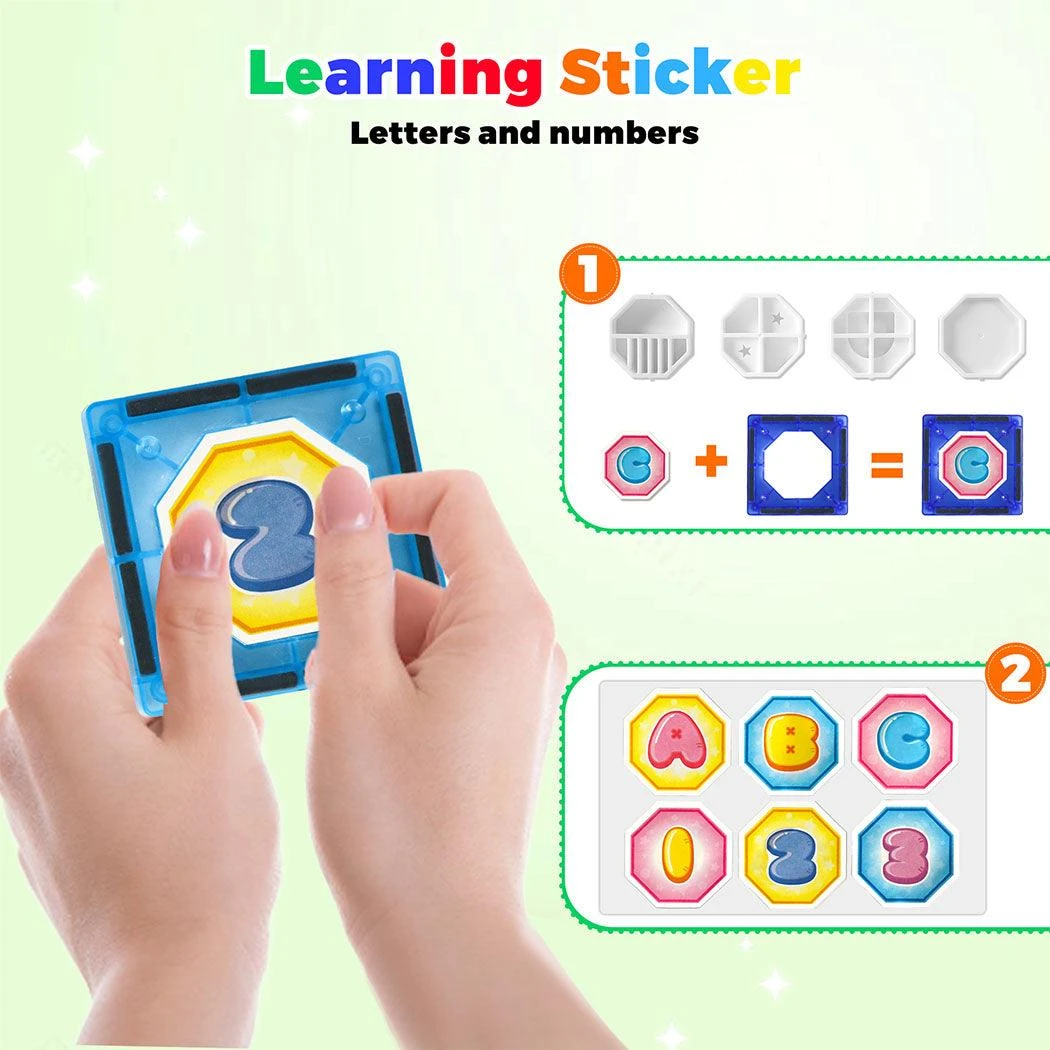 Kids Magnetic Tiles Blocks Dinosaur Building Educational Toys Children Gift Play 19 Kids Magnetic Tiles Blocks Dinosaur Building Educational Toys Children Gift Play - Image 17