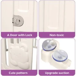 Kids Playpen Baby Safety Gate With Lock Toddler Play Game Toy 40 Kids Playpen Baby Safety Gate With Lock Toddler Play Game Toy -Baby Products Shop WP08 1