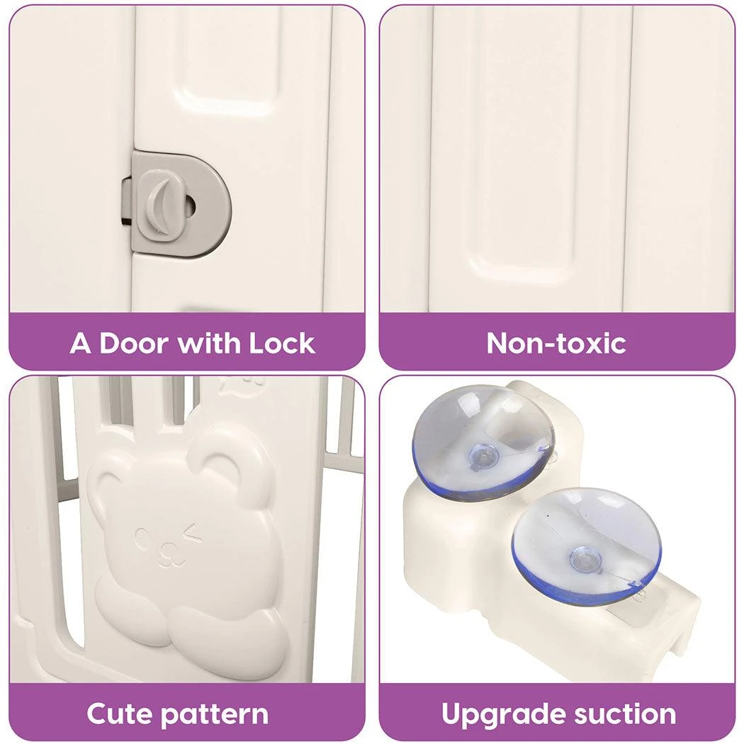 Kids Playpen Baby Safety Gate With Lock Toddler Play Game Toy 21 Kids Playpen Baby Safety Gate With Lock Toddler Play Game Toy - Image 19