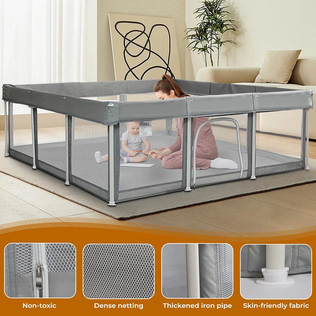 Kids Playpen Pop-up Foldable Baby Safety Mesh Fence Toddler Play Center 11 Kids Playpen Pop-up Foldable Baby Safety Mesh Fence Toddler Play Center - Image 9