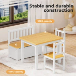 4Pcs Wooden Kids Table And Chairs Set Study Play Desk Children Activity 14 4Pcs Wooden Kids Table And Chairs Set Study Play Desk Children Activity -Baby Products Shop WP08 ff367f3c a65d 49f8 a6a5 c465bac595d4
