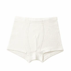 Angel Dept Organic Cotton Kids Underwear White Boxer Briefs -Boy