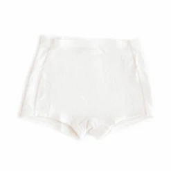 Angel Dept Organic Cotton Kids Underwear White Boxer Briefs - Girl