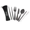 Appetito – Stainless Steel Traveller’s Cutlery Set In Zippered Pouch Black 1 Appetito – Stainless Steel Traveller’s Cutlery Set In Zippered Pouch Black -Baby Products Shop appetito stainless steel traveller s cutlery set in zippered pouch black lupipop 1
