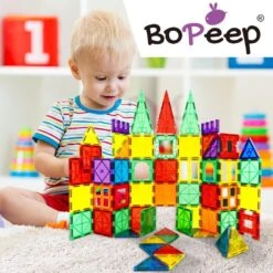Kids Magnetic Tiles Blocks Building Educational Toys Children Gift Play -Baby Products Shop bopeep kids magnetic tiles blocks building educational toys children gift play lupipop 4