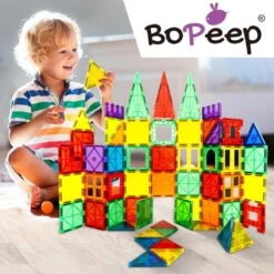 Kids Magnetic Tiles Blocks Building Educational Toys Children Gift Play -Baby Products Shop bopeep kids magnetic tiles blocks building educational toys children gift play lupipop 5