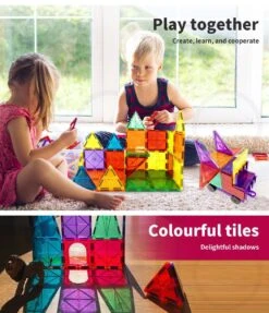Kids Magnetic Tiles Blocks Building Educational Toys Children Gift Play -Baby Products Shop bopeep kids magnetic tiles blocks building educational toys children gift play lupipop 7