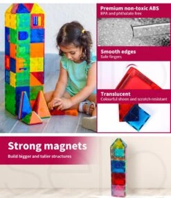 Kids Magnetic Tiles Blocks Building Educational Toys Children Gift Play -Baby Products Shop bopeep kids magnetic tiles blocks building educational toys children gift play lupipop 8