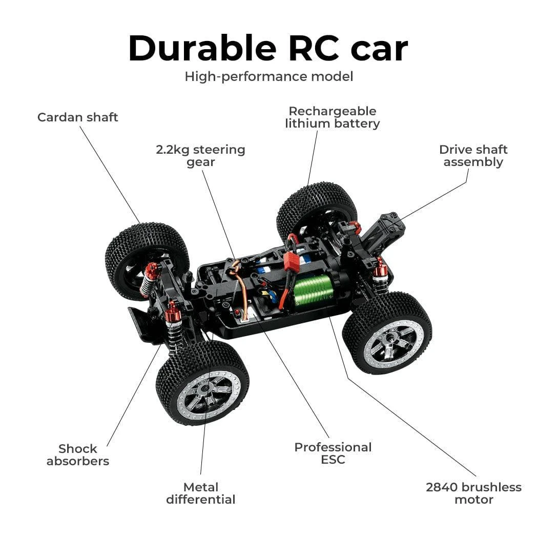 Centra RC Car 1:16 4WD Off-Road Racing Brushless Motor 2.4GHz Remote Control 16 Centra RC Car 1:16 4WD Off-Road Racing Brushless Motor 2.4GHz Remote Control - Image 14