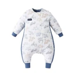 Domiamia Thick Padded Minky Dot Cotton Split-Leg Sleep Sack-2.5 TOG