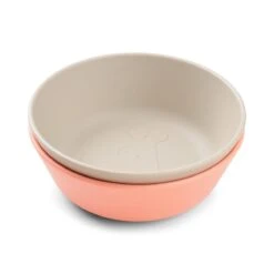Done By Deer Kiddish Raffi Bowl 2 Pack-Sand & Coral