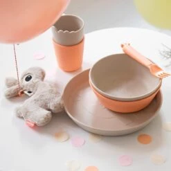 Done By Deer Kiddish Raffi Bowl 2 Pack-Sand & Coral -Baby Products Shop done by deer kiddish raffi bowl 2 pack sand and coral lupipop 3