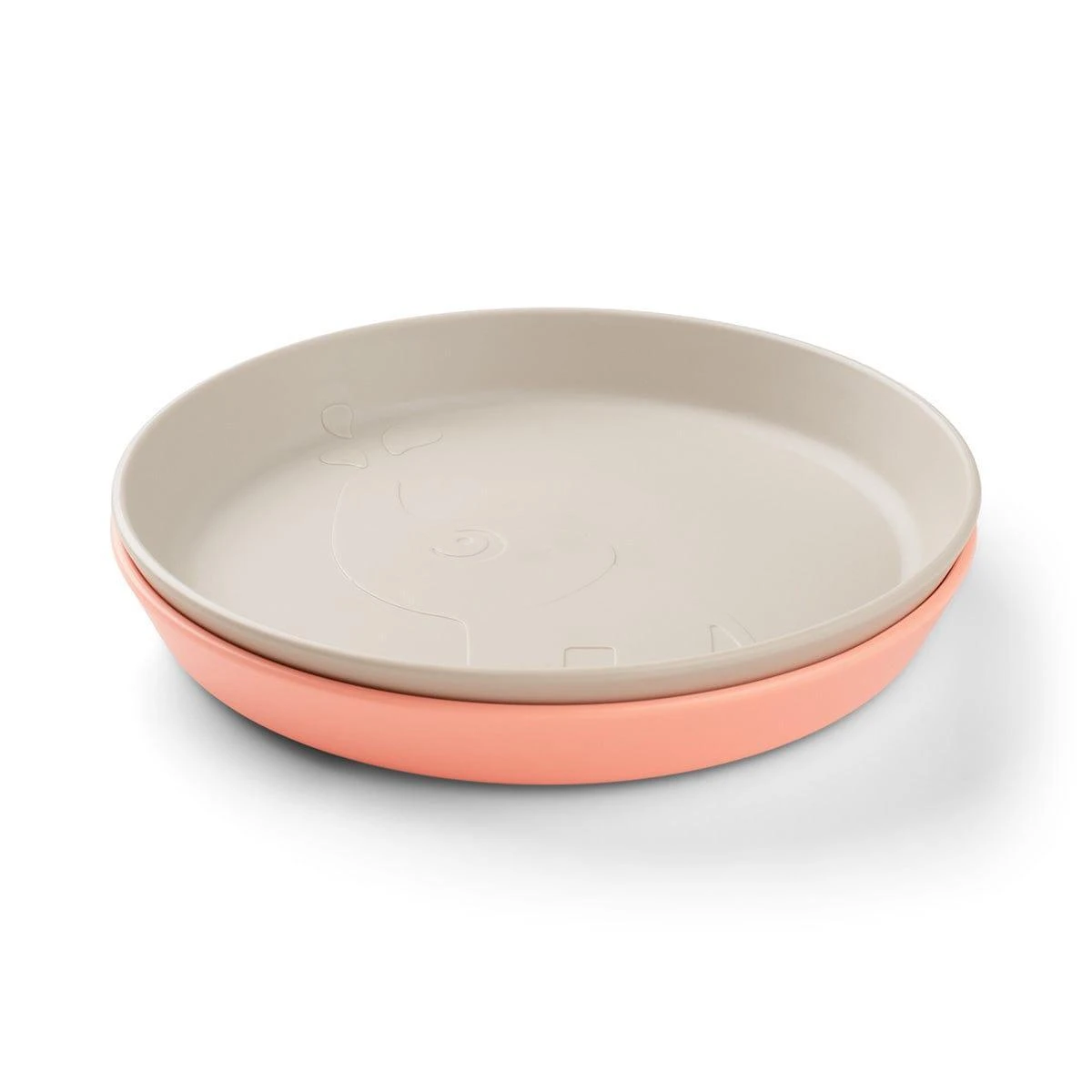 Done By Deer Kiddish Raffi Plate 2 Pack-Sand & Coral 2 Done By Deer Kiddish Raffi Plate 2 Pack-Sand & Coral