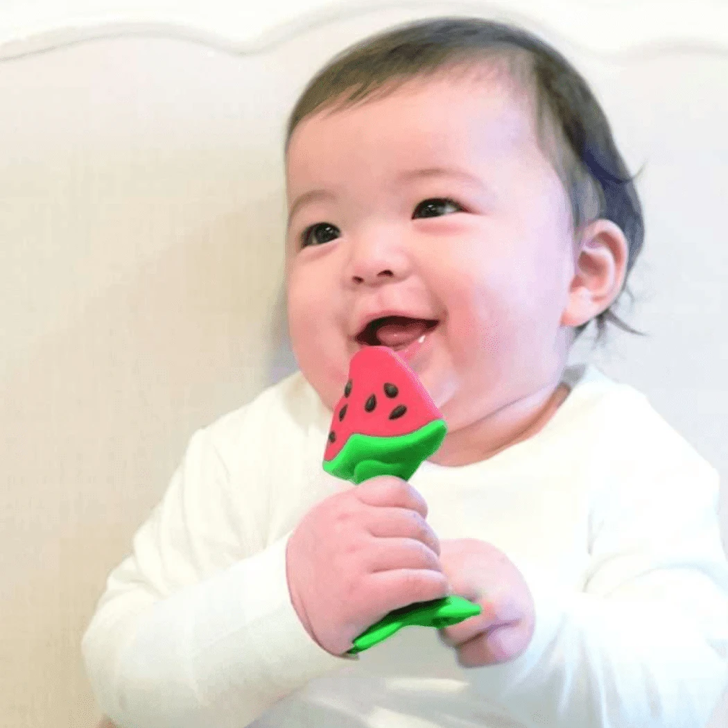 EDISON Mama Kamikami Baby Teether 3D Watermelon 6 EDISON Mama Kamikami Baby Teether 3D Watermelon - Image 4