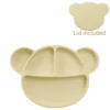 Grosmimi Bear Silicone Suction Food Plate With Silicone Lid -Baby Products Shop grosmimi bear silicone suction food plate with silicone lid lupipop 1