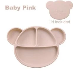 Grosmimi Bear Silicone Suction Food Plate With Silicone Lid -Baby Products Shop grosmimi bear silicone suction food plate with silicone lid lupipop 11