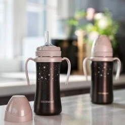 Grosmimi Dark Stainless Straw Cup 300ml -Baby Products Shop grosmimi dark stainless straw cup 300ml lupipop 4