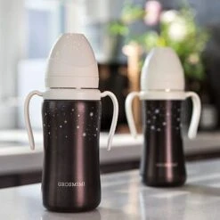 Grosmimi Dark Stainless Straw Cup 300ml -Baby Products Shop grosmimi dark stainless straw cup 300ml lupipop 5
