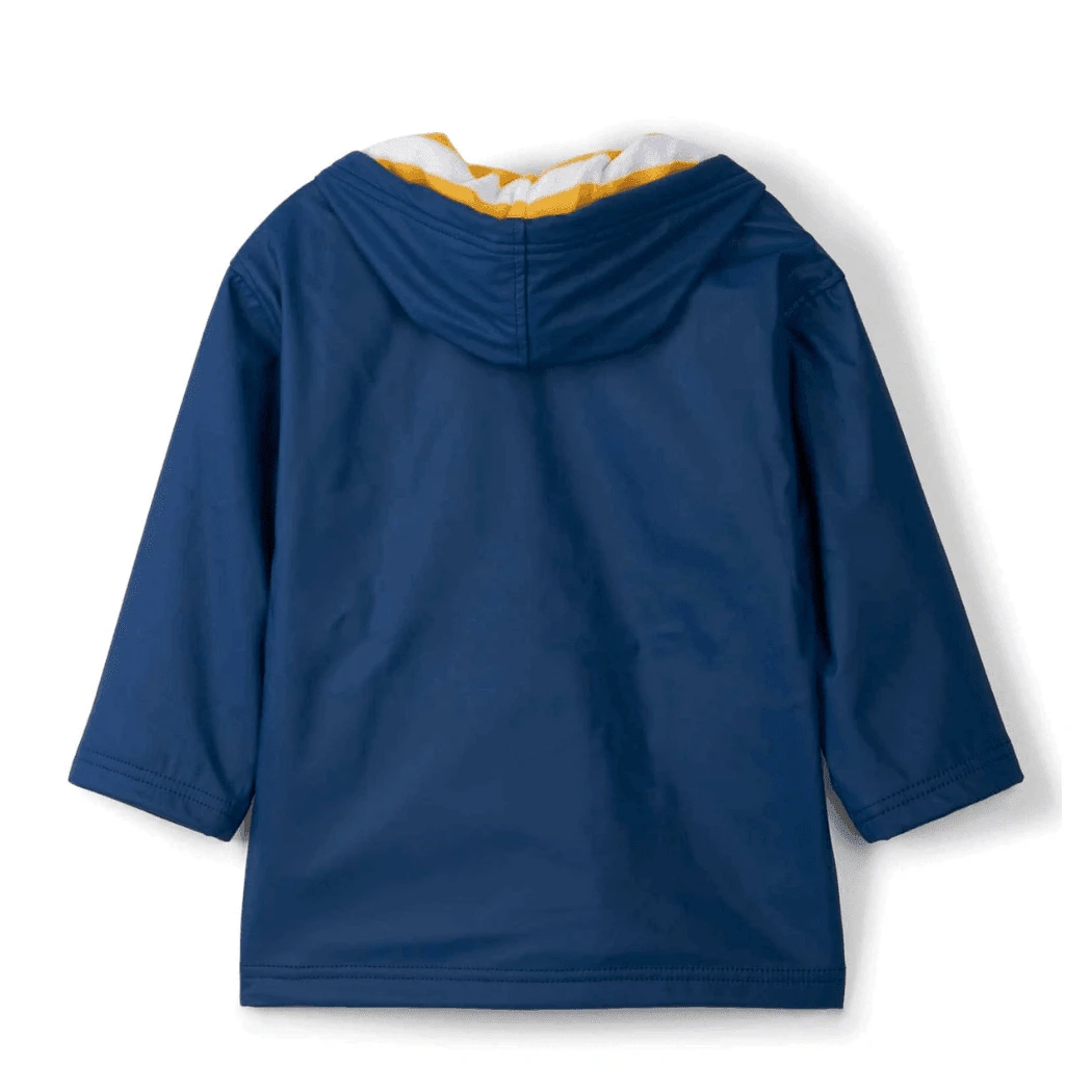 HATLEY Zip Up Splash Rain Jacket | Navy With Yellow Zip 4 HATLEY Zip Up Splash Rain Jacket | Navy With Yellow Zip - Image 2