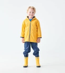 HATLEY Zip Up Splash Rain Jacket | Yellow -Baby Products Shop hatley zip up splash rain jacket or yellow lupipop 5