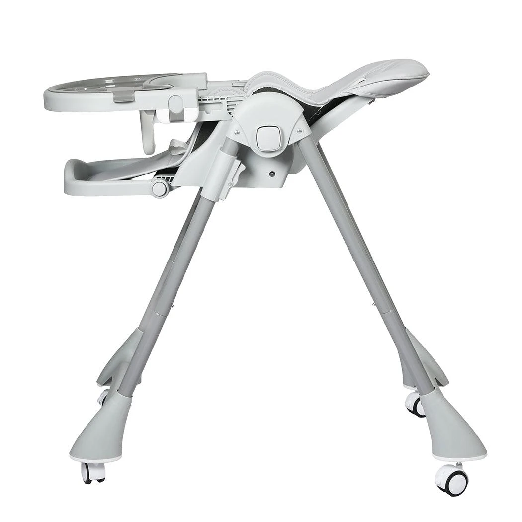 Baby High Chair Folding Double Trays Adjustable Height Wheel Eating 11 Baby High Chair Folding Double Trays Adjustable Height Wheel Eating - Image 9