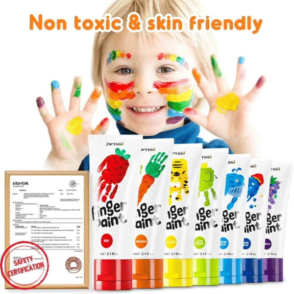 Jar Melo Finger Paint - 12 Colours Craft Kit 5 Jar Melo Finger Paint - 12 Colours Craft Kit - Image 3