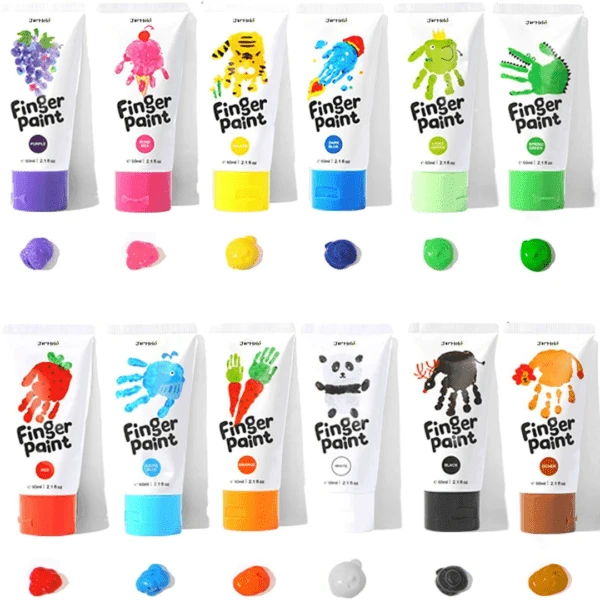 Jar Melo Finger Paint - 12 Colours Craft Kit 6 Jar Melo Finger Paint - 12 Colours Craft Kit - Image 4