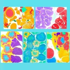 Jar Melo Marbling Paint - 12 Colours Craft Kit -Baby Products Shop jar melo marbling paint 12 colours craft kit lupipop 3